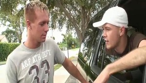 Jordan and Austin are both Horny and looking to get off. They cant hook up at their houses because they both got boyfriends. Solution: Back seat of our SUV, tented windows, leather seats and some hot rod on penis action! 