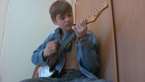 Bad teenie fairy taking off panties and playing guitat fully naked 