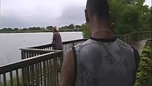 Nico finds Rick just looking out over the water, bored and sexually frustrated. At first, he's not too thrilled by Nico pulling his penis out, but the siren call of Nico's meatstick proves to be too much for Rick's resistance, and before he can even proce