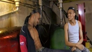 Kidd and True discover a mutual sexual interest in each other while hanging around the body shop. Once that was known, it was only a matter of time before the serious blowing and fucking started. about 35 seconds of time, to be precise. 