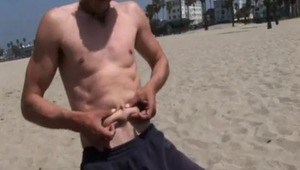 Chris knows the best way to get rock hard abs is good diet, regular exercise, and constant hardcore fucking. After loving a beach workout, Chris and Mark cool down with a shower, then heat up again with some hot cock-sucking and ass-pounding. 
