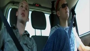Aaron and Oliver alone in a car means a certain teen is gonna gonna get a giant swinging schlong deep inside his sour hole! Can his tight behind take the whole thing? 