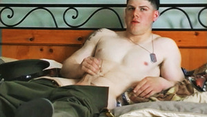attractive teenie in uniform enjoying his meat in solo play 