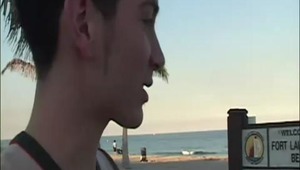 Jake was bumming around the beach while on spring break. Along came Malakai and seduced Jake with promises of making porn with hot sluts. Jake thought they were going to give some girl her first DP, but all he got was Malkai's peepee. Jake had no hard fe 