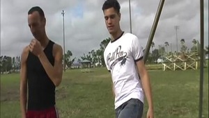Trolling for some straight penis and ass, Nico came across Alex hangin' out on the swing of a local park. Naive Alex proved to be a worthy candidate to be seduced into having His First Gay Sex. Alex was no stranger to his curiosity, only to fulfilling it.