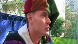 Santa's helper just lost his job and was feeling a little down on his luckso. Tristan did what any red-blooded unemployed gay elf would dohe. found 2 large dongs to suck on! Tristan swaps out one man-meat monster for another, spreading his anal gift 