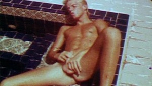 pretty teen yellow-haired dude masturbates to climaxxx in a humongous pool! 