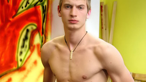 Get ready to watch this twink male shaking his hard penis ! 
