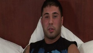 Kevin shows off his gigantic stiff dong for the camera, jerking himself to a cumming on sex tape for the first time! 