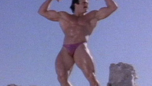 Hot bodybuilder showing his muscles & rod for the camera 