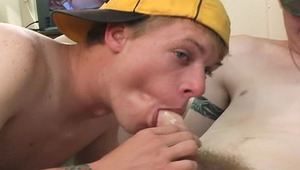 Straight stud get his behind pounded by his straight friend 