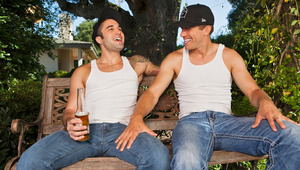 spunk On The Set with pretty men Samuel O'Toole & Brandon Lewis 