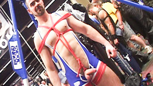 Dylan Wolf gets all bound up at International Mr. leather 