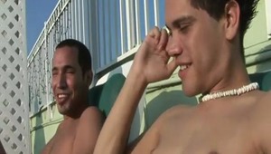 Alex and Manny met during what was shaping up to be a boring day on vacation. Struggling to come up with a plan for the evening's entertainment, they quickly realize the answer is right in front of them. right about waist-high, with 2 testicles attach 